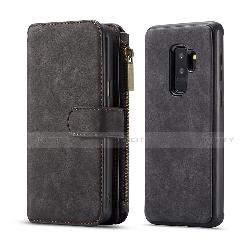 Coque Portefeuille Livre Cuir Etui Clapet T03 pour Samsung Galaxy S9 Plus Noir Plus
