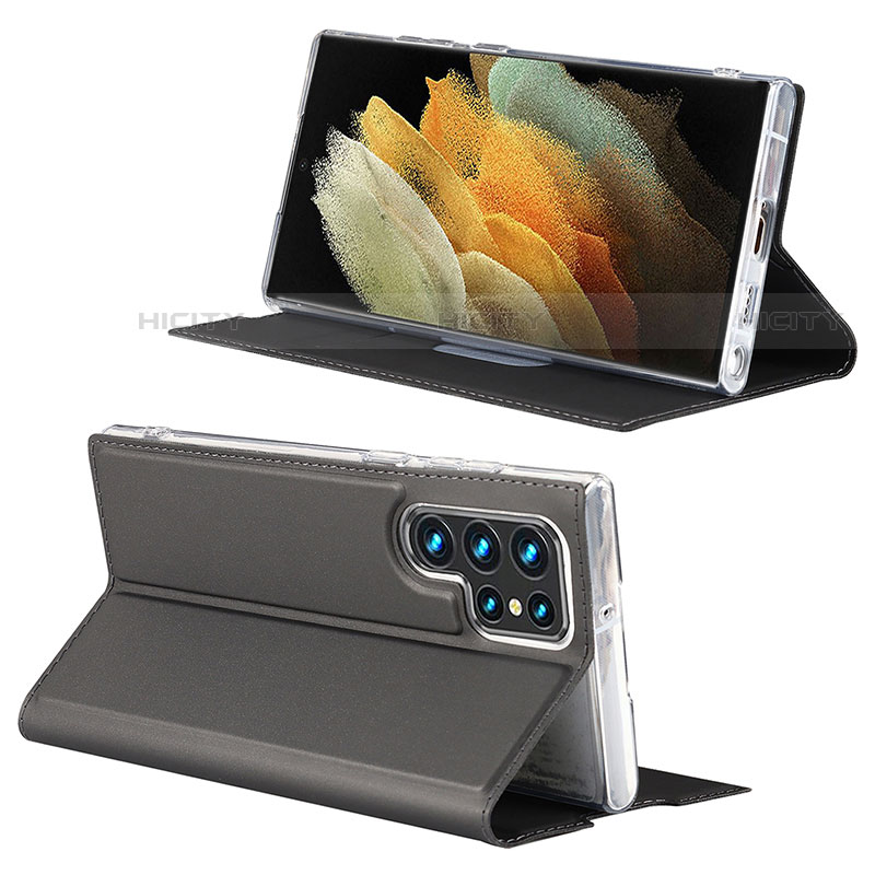 Coque Portefeuille Livre Cuir Etui Clapet T03D pour Samsung Galaxy S21 Ultra 5G Plus