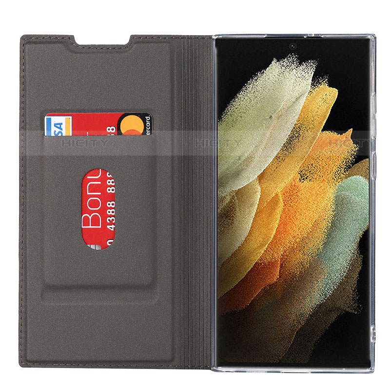 Coque Portefeuille Livre Cuir Etui Clapet T03D pour Samsung Galaxy S21 Ultra 5G Plus