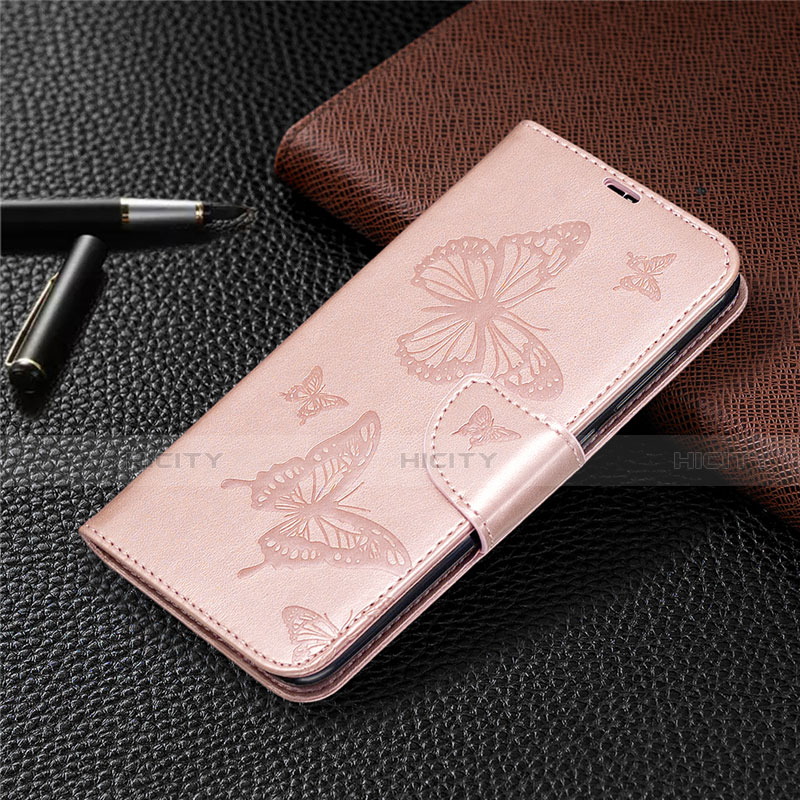 Coque Portefeuille Livre Cuir Etui Clapet T04 pour Xiaomi Redmi Note 9 Or Rose Plus