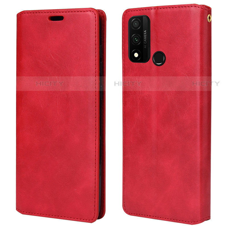 Coque Portefeuille Livre Cuir Etui Clapet T05 pour Huawei P Smart (2020) Rouge Plus
