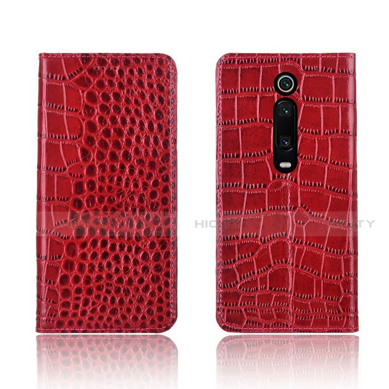 Coque Portefeuille Livre Cuir Etui Clapet T05 pour Xiaomi Mi 9T Pro Rouge Plus