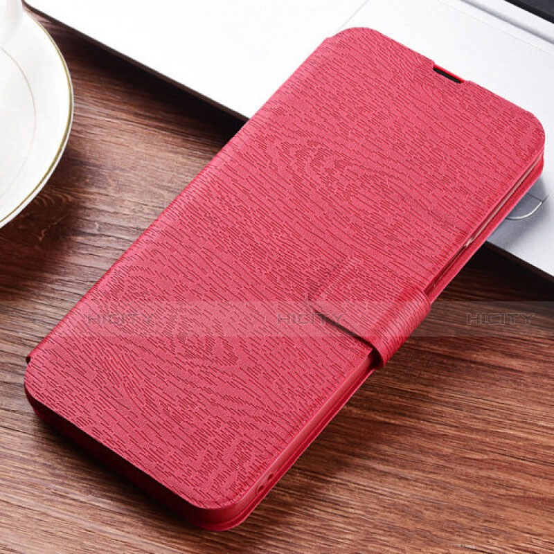 Coque Portefeuille Livre Cuir Etui Clapet T06 pour Huawei P30 Lite Rouge Plus