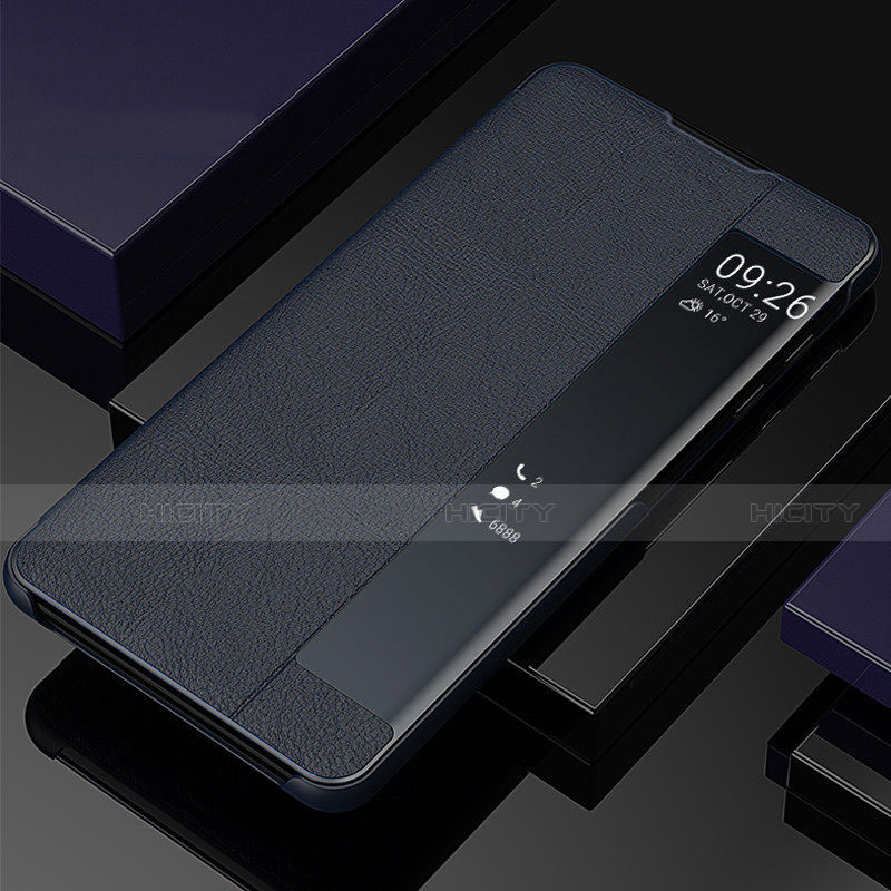 Coque Portefeuille Livre Cuir Etui Clapet T06 pour Samsung Galaxy Note 10 Bleu Plus