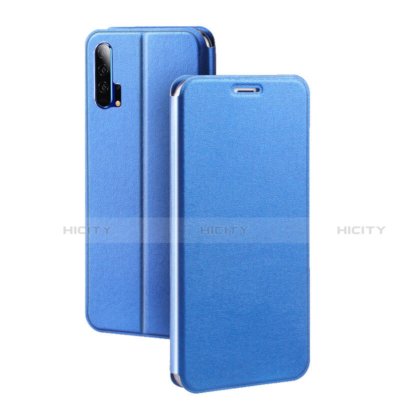 Coque Portefeuille Livre Cuir Etui Clapet T07 pour Huawei Honor 20 Pro Bleu Plus