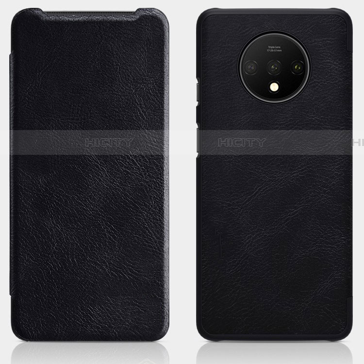 Coque Portefeuille Livre Cuir Etui Clapet T07 pour OnePlus 7T Noir Plus