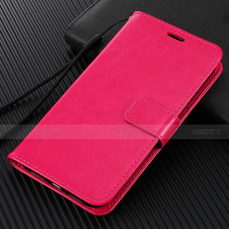 Coque Portefeuille Livre Cuir Etui Clapet T07 pour Xiaomi Mi 10 Rose Rouge Plus