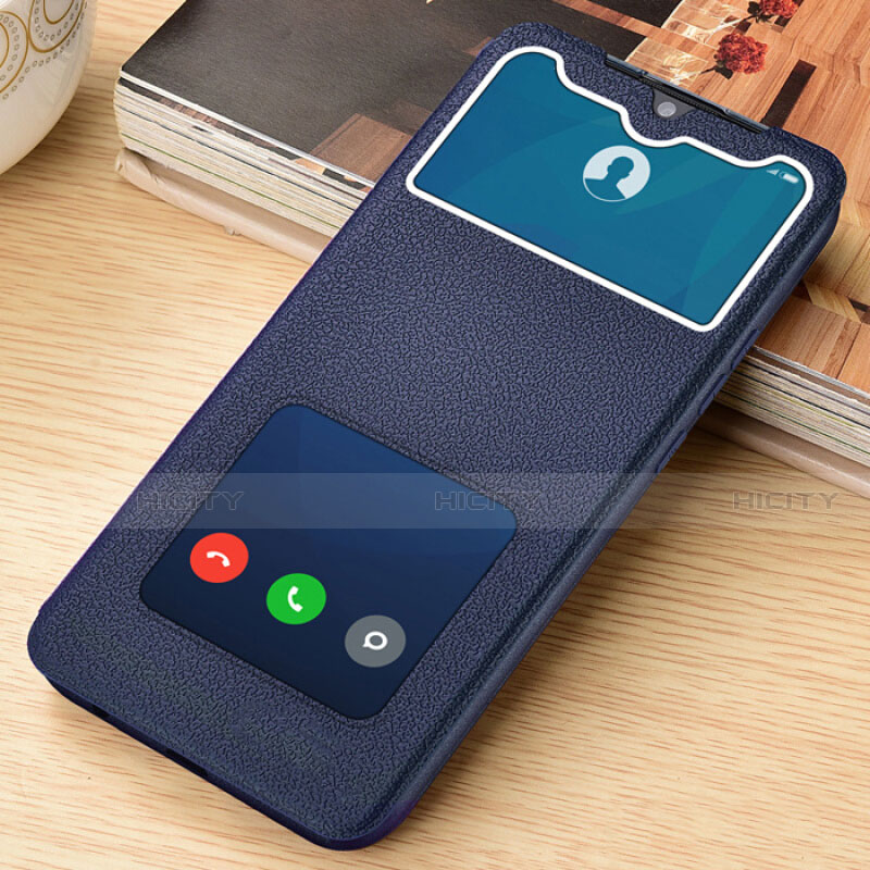 Coque Portefeuille Livre Cuir Etui Clapet T07 pour Xiaomi Redmi Note 8 Bleu Plus