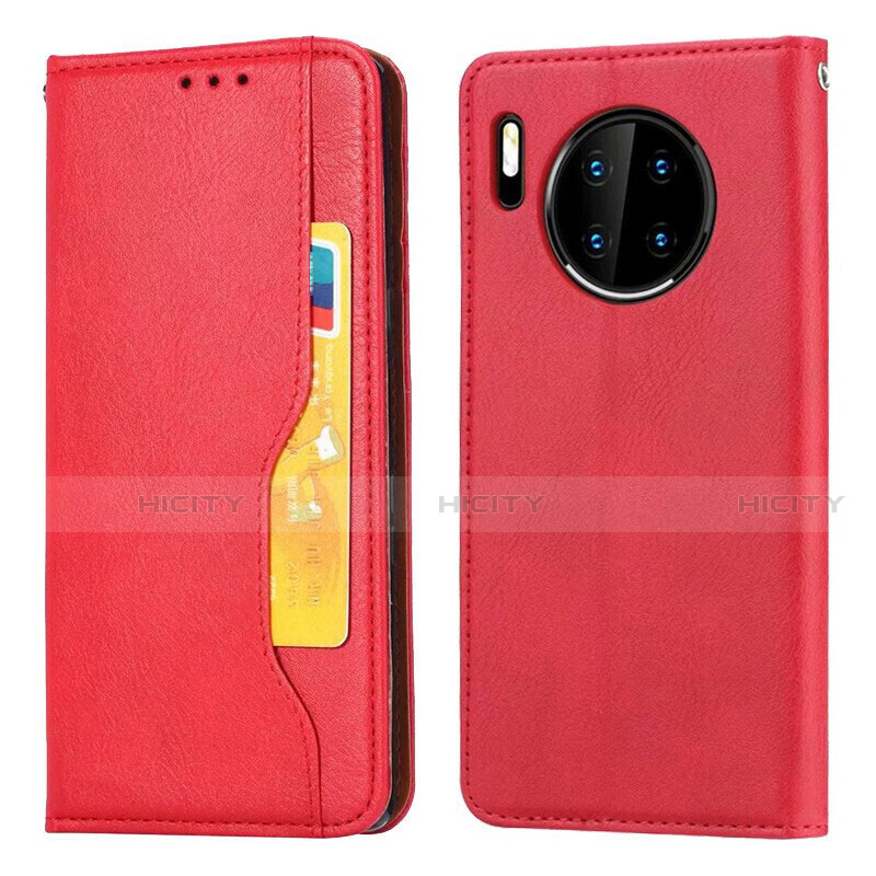 Coque Portefeuille Livre Cuir Etui Clapet T08 pour Huawei Mate 30E Pro 5G Rouge Plus