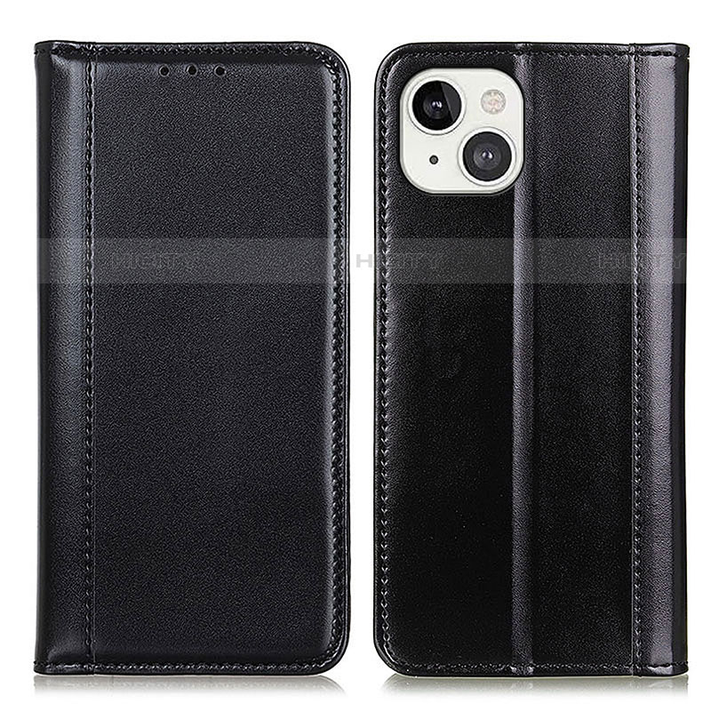 Coque Portefeuille Livre Cuir Etui Clapet T09 pour Apple iPhone 14 Noir Plus