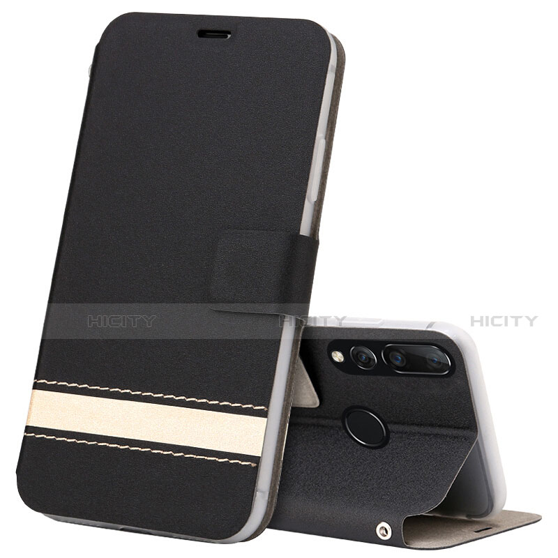 Coque Portefeuille Livre Cuir Etui Clapet T09 pour Huawei Honor 20 Lite Noir Plus
