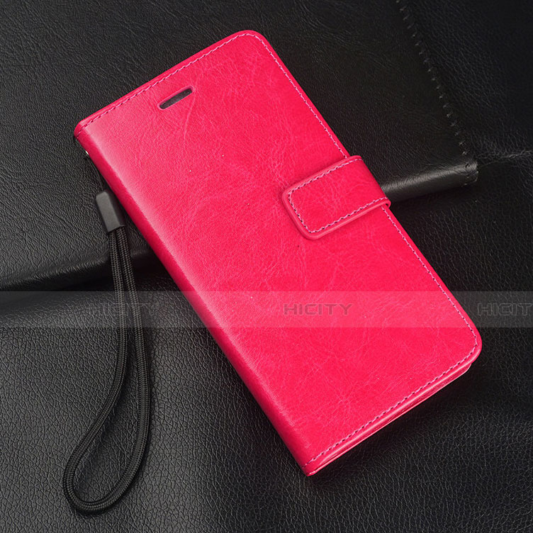 Coque Portefeuille Livre Cuir Etui Clapet T10 pour Huawei P20 Rose Rouge Plus