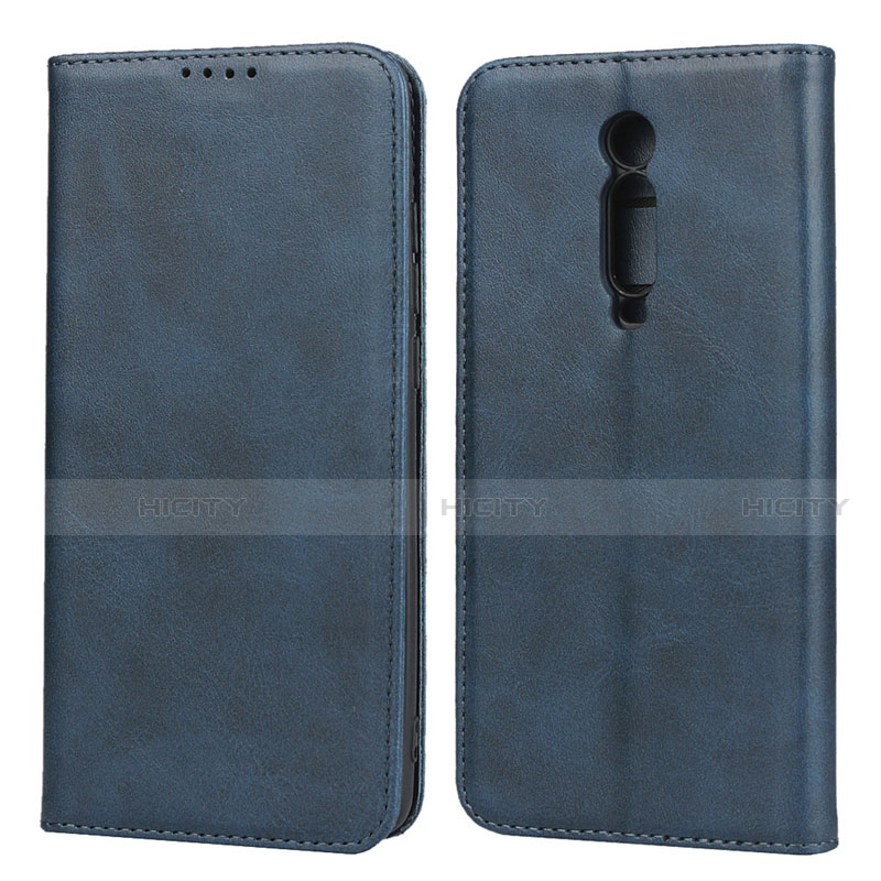 Coque Portefeuille Livre Cuir Etui Clapet T10 pour Xiaomi Mi 9T Pro Bleu Plus