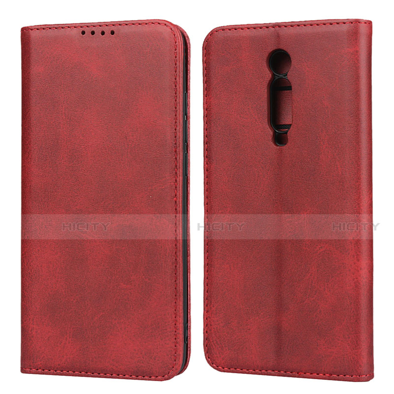 Coque Portefeuille Livre Cuir Etui Clapet T10 pour Xiaomi Mi 9T Pro Rouge Plus