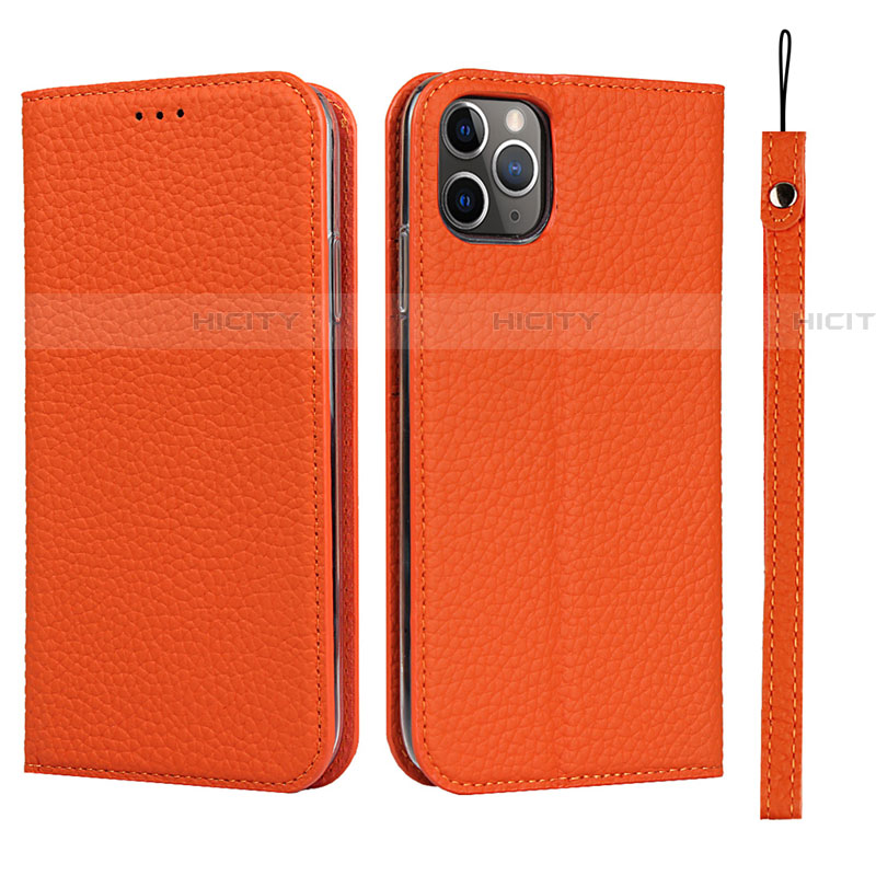 Coque Portefeuille Livre Cuir Etui Clapet T11 pour Apple iPhone 11 Pro Max Orange Plus