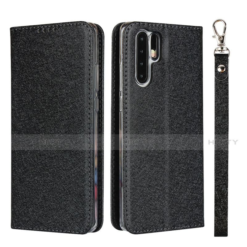 Coque Portefeuille Livre Cuir Etui Clapet T12 pour Huawei P30 Pro New Edition Noir Plus