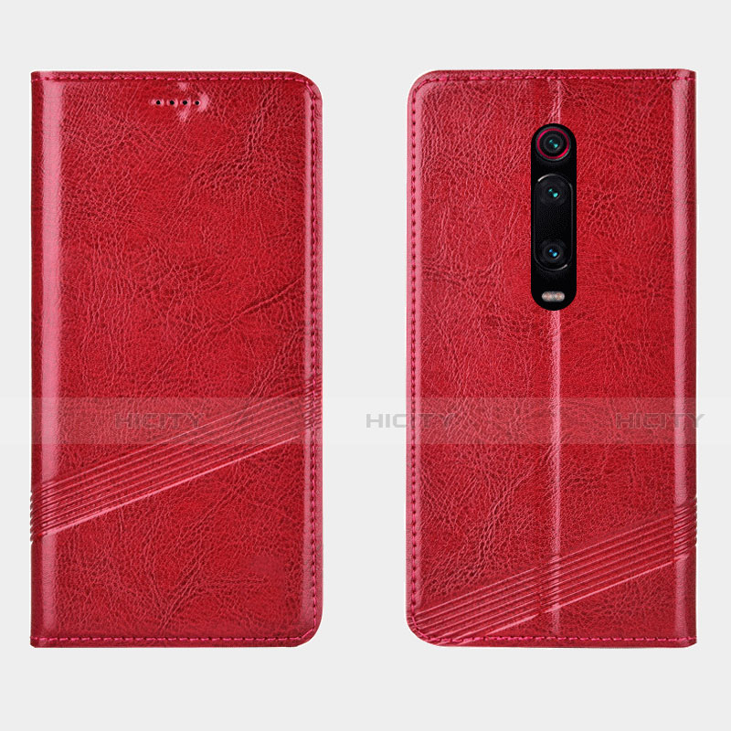Coque Portefeuille Livre Cuir Etui Clapet T14 pour Xiaomi Mi 9T Pro Rouge Plus