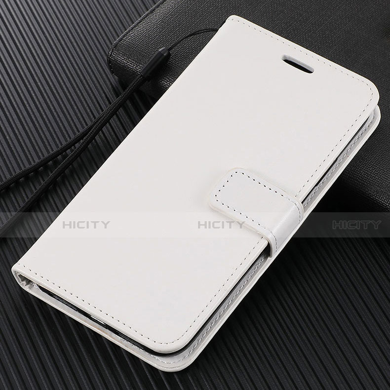 Coque Portefeuille Livre Cuir Etui Clapet T14 pour Xiaomi Mi Note 10 Blanc Plus