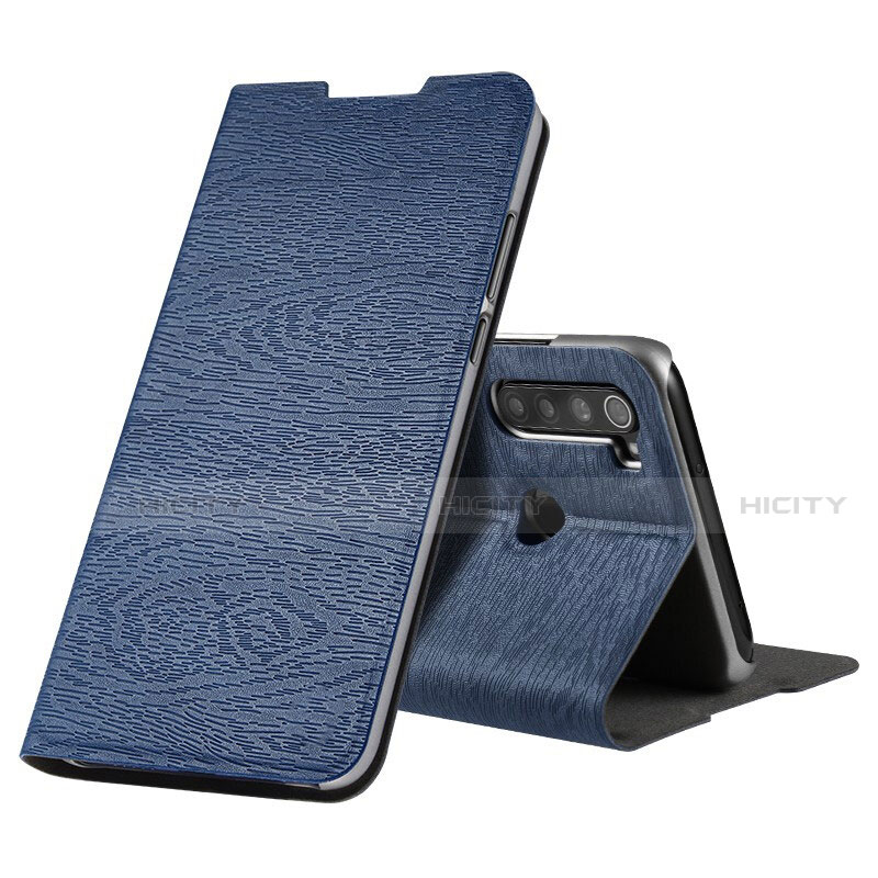 Coque Portefeuille Livre Cuir Etui Clapet T17 pour Xiaomi Redmi Note 8 Bleu Plus
