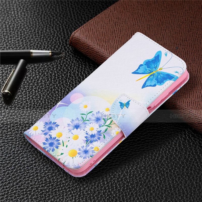 Coque Portefeuille Livre Cuir Etui Clapet T19 pour Xiaomi Poco M3 Bleu Ciel Plus