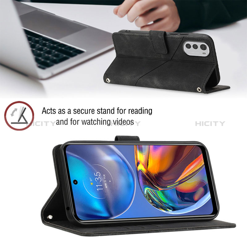 Coque Portefeuille Livre Cuir Etui Clapet Y01B pour Motorola Moto E32s Plus