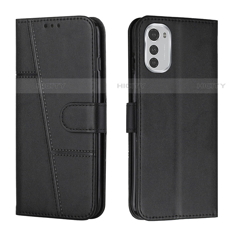 Coque Portefeuille Livre Cuir Etui Clapet Y01X pour Motorola Moto E32 Noir Plus