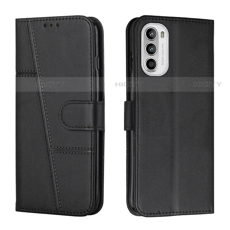 Coque Portefeuille Livre Cuir Etui Clapet Y01X pour Motorola MOTO G52 Noir Plus