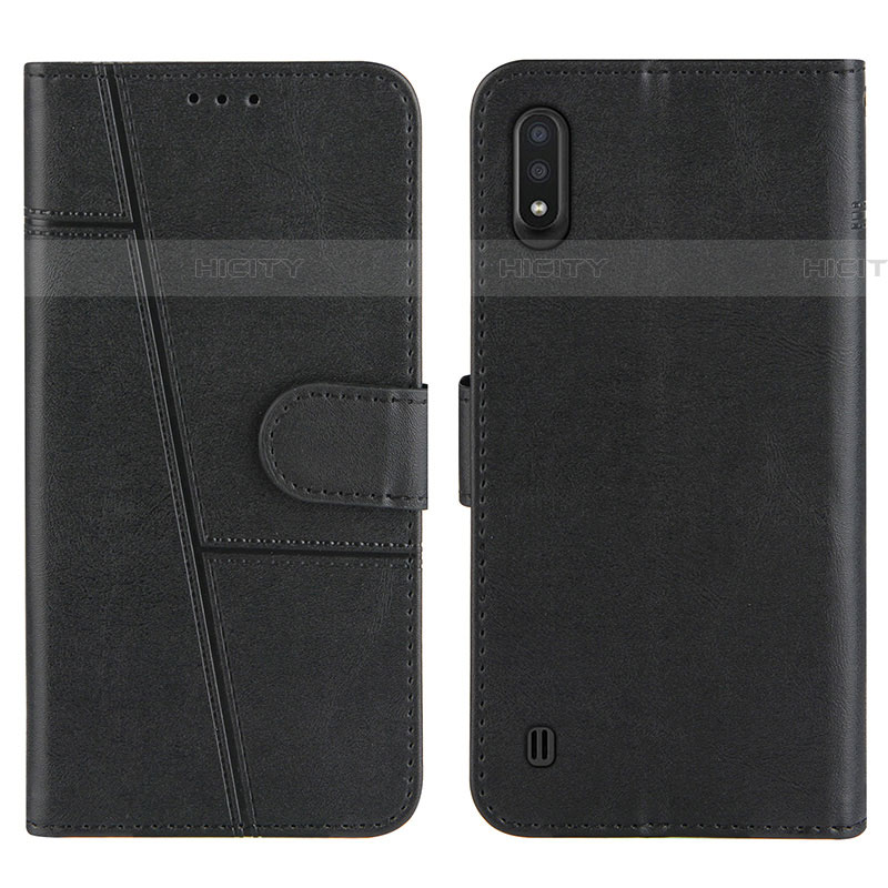 Coque Portefeuille Livre Cuir Etui Clapet Y01X pour Samsung Galaxy A01 SM-A015 Noir Plus