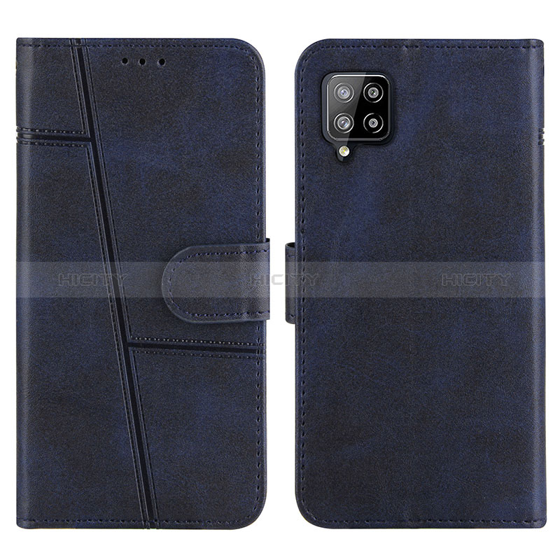 Coque Portefeuille Livre Cuir Etui Clapet Y01X pour Samsung Galaxy A42 5G Bleu Plus