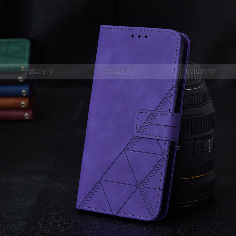 Coque Portefeuille Livre Cuir Etui Clapet Y02B pour Samsung Galaxy Quantum2 5G Violet Plus