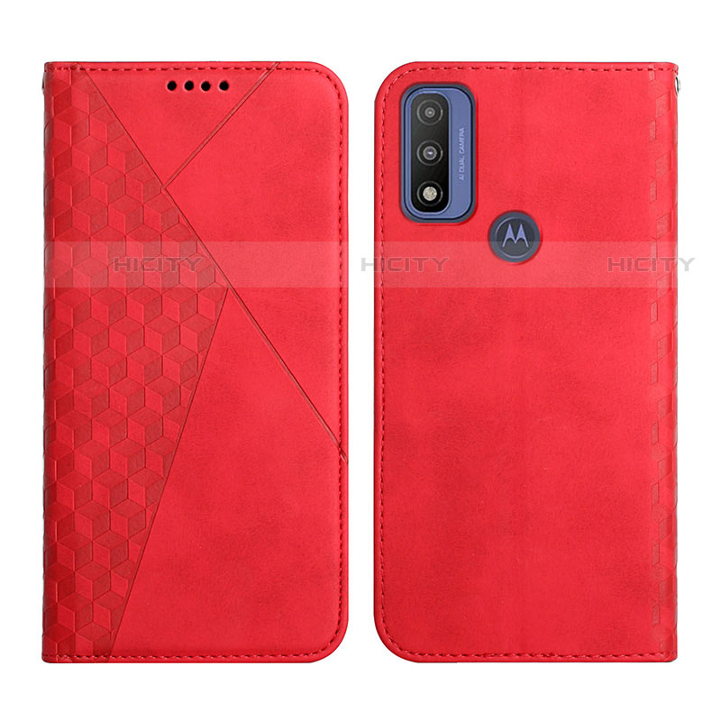 Coque Portefeuille Livre Cuir Etui Clapet Y02X pour Motorola Moto G Pure Rouge Plus