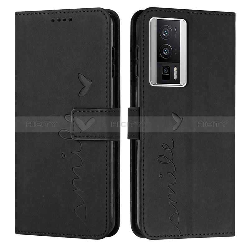 Coque Portefeuille Livre Cuir Etui Clapet Y03X pour Xiaomi Poco F5 Pro 5G Noir Plus