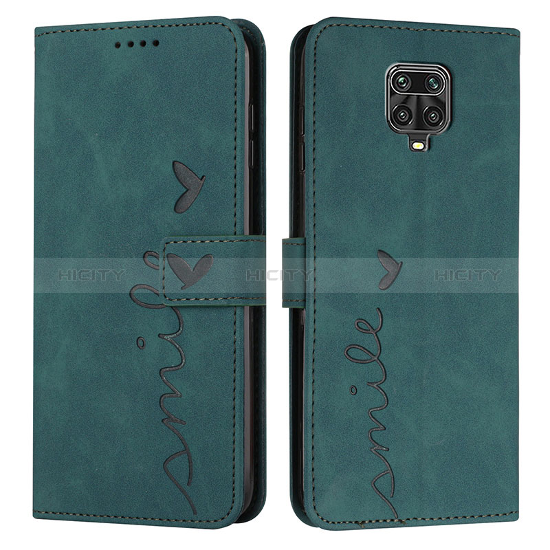 Coque Portefeuille Livre Cuir Etui Clapet Y03X pour Xiaomi Redmi Note 9 Pro Vert Plus