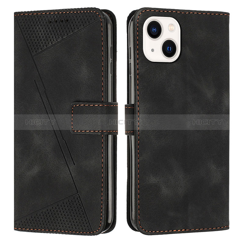 Coque Portefeuille Livre Cuir Etui Clapet Y04X pour Apple iPhone 14 Noir Plus