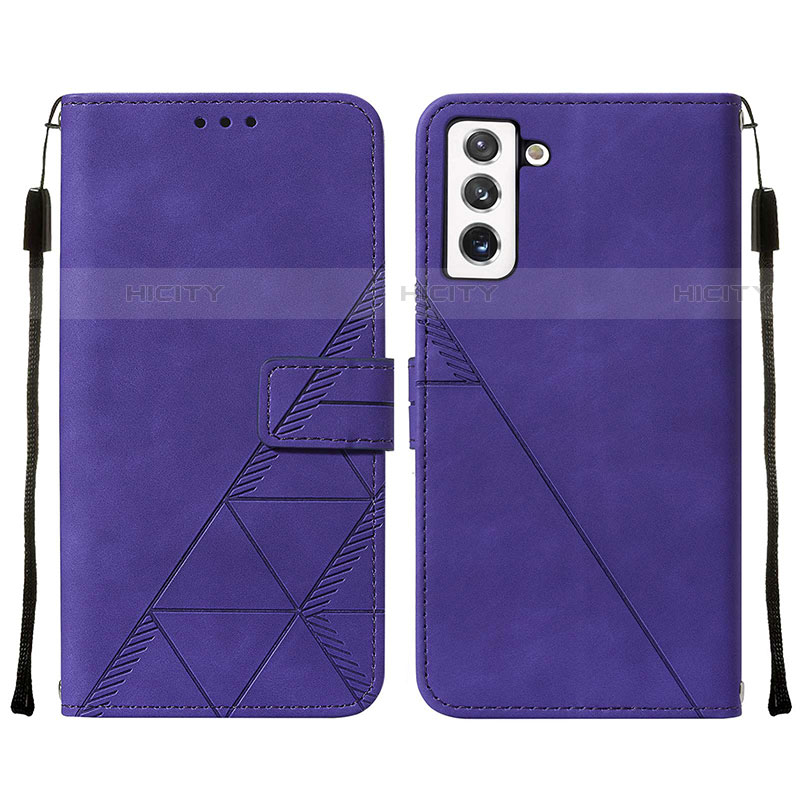 Coque Portefeuille Livre Cuir Etui Clapet Y07B pour Samsung Galaxy S21 Plus 5G Violet Plus