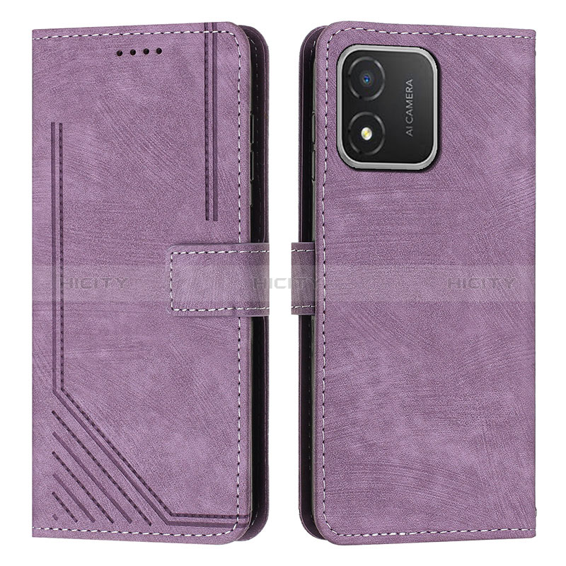 Coque Portefeuille Livre Cuir Etui Clapet Y07X pour Huawei Honor X5 Violet Plus