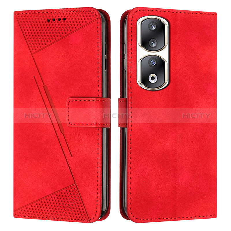 Coque Portefeuille Livre Cuir Etui Clapet Y08X pour Huawei Honor 90 Pro 5G Rouge Plus