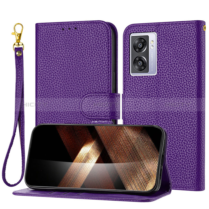 Coque Portefeuille Livre Cuir Etui Clapet Y09X pour OnePlus Nord N300 5G Violet Plus