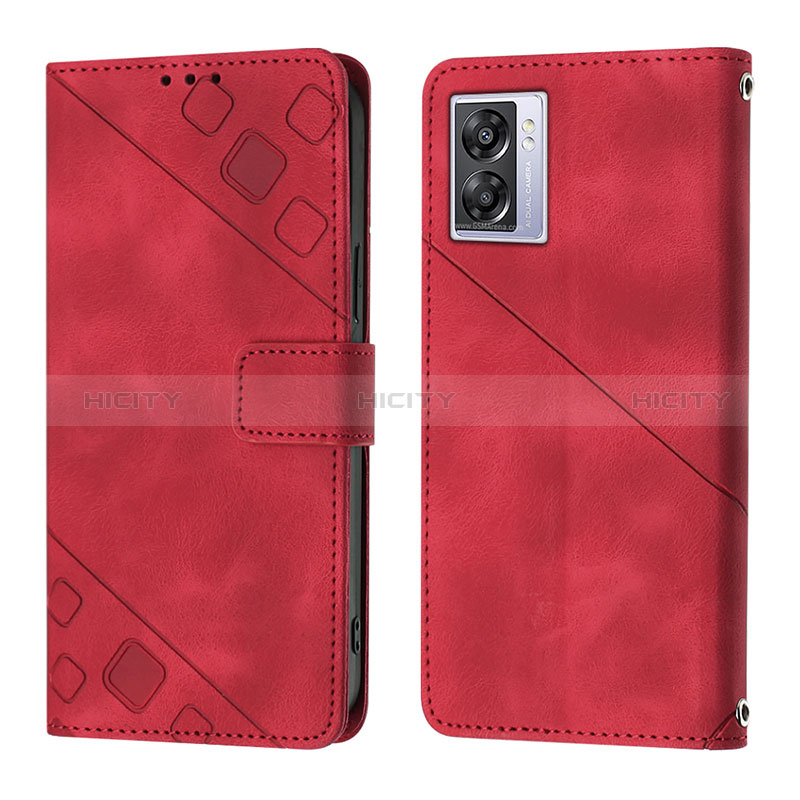 Coque Portefeuille Livre Cuir Etui Clapet YB1 pour OnePlus Nord N300 5G Rouge Plus