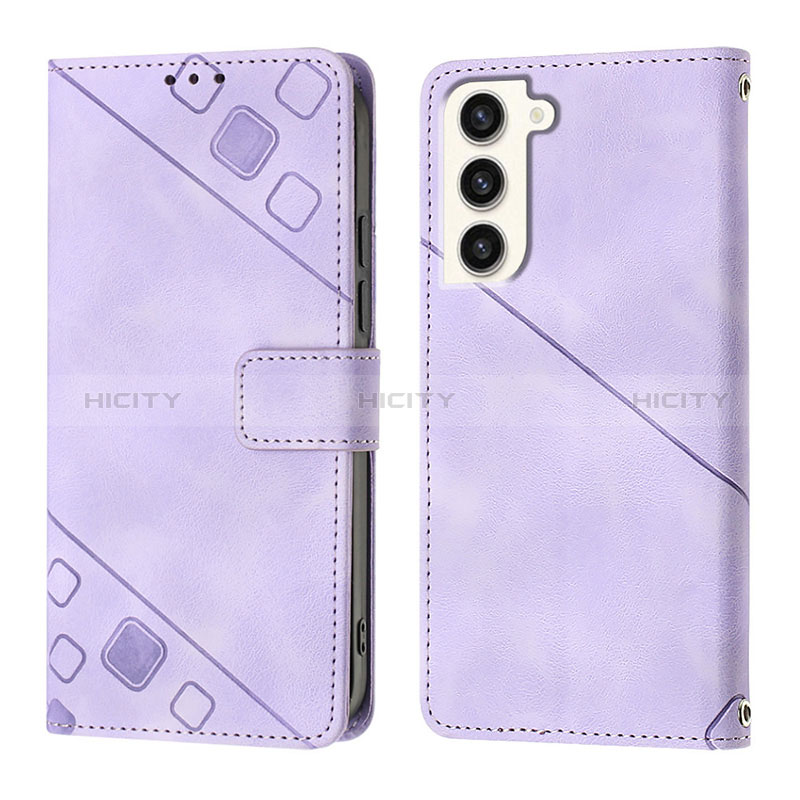 Coque Portefeuille Livre Cuir Etui Clapet YB1 pour Samsung Galaxy S24 Plus 5G Violet Clair Plus