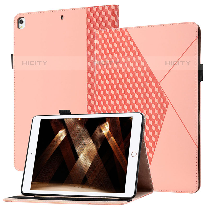 Coque Portefeuille Livre Cuir Etui Clapet YX1 pour Apple iPad 10.2 (2020) Or Rose Plus