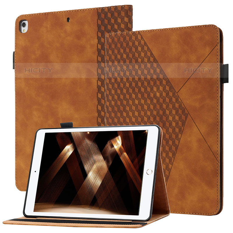Coque Portefeuille Livre Cuir Etui Clapet YX1 pour Apple iPad Pro 10.5 Marron Plus