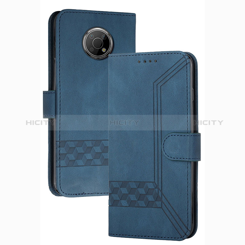 Coque Portefeuille Livre Cuir Etui Clapet YX2 pour Nokia G300 5G Bleu Plus