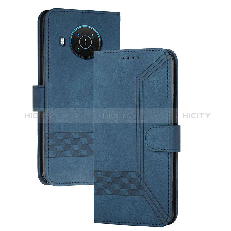 Coque Portefeuille Livre Cuir Etui Clapet YX2 pour Nokia X10 Bleu Plus