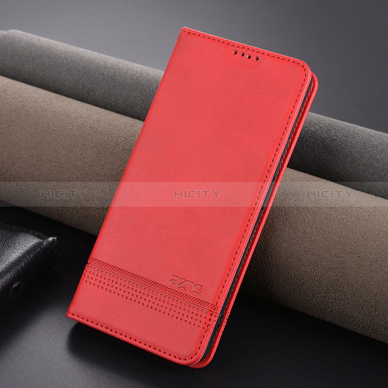 Coque Portefeuille Livre Cuir Etui Clapet YZ1 pour Xiaomi Redmi Note 13 Pro+ Plus 5G Rose Rouge Plus