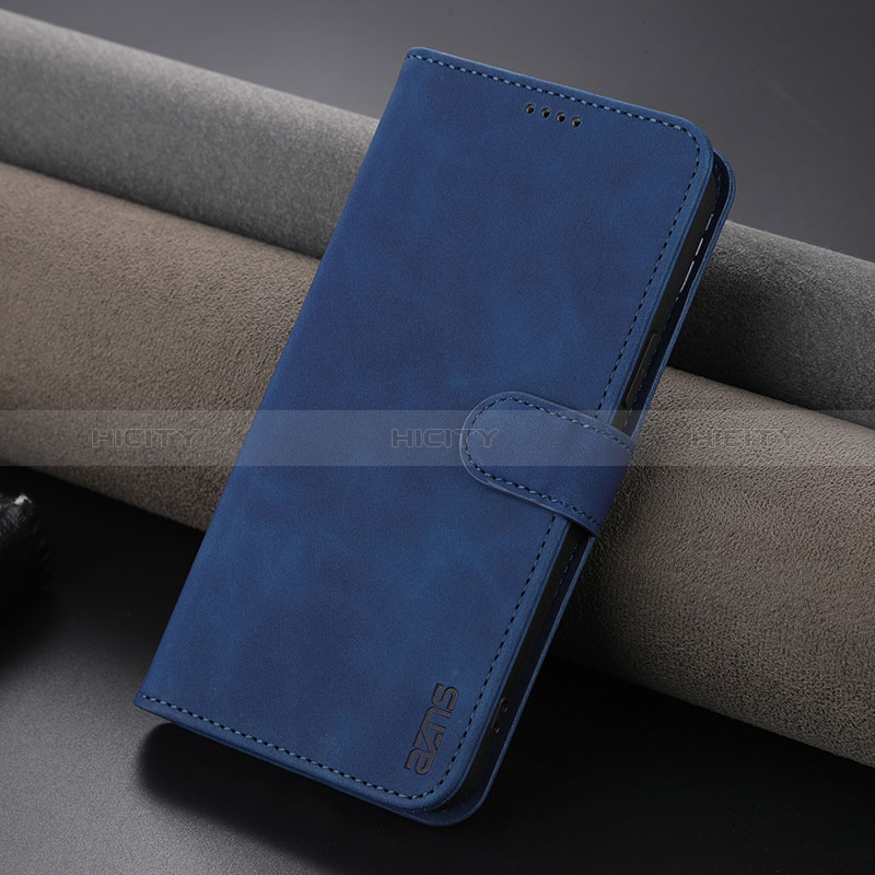 Coque Portefeuille Livre Cuir Etui Clapet YZ5 pour Apple iPhone 14 Bleu Plus