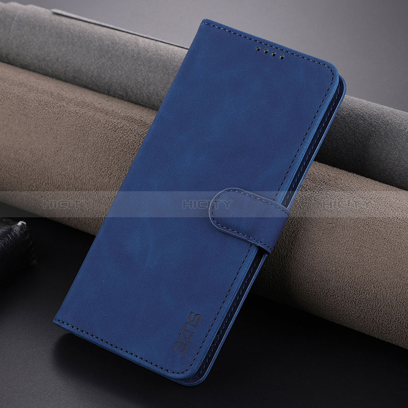 Coque Portefeuille Livre Cuir Etui Clapet YZ5 pour Huawei P60 Bleu Plus