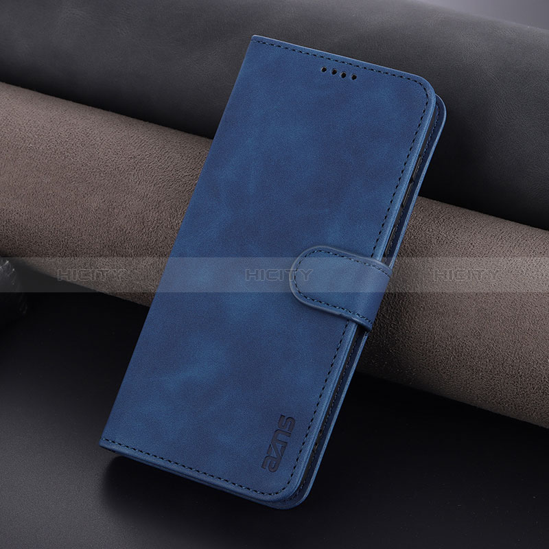 Coque Portefeuille Livre Cuir Etui Clapet YZ6 pour Oppo Reno9 Pro 5G Bleu Plus