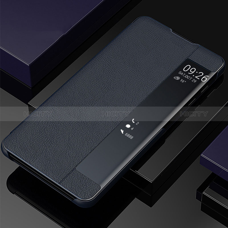 Coque Portefeuille Livre Cuir Etui Clapet ZL2 pour Samsung Galaxy Note 10 Plus 5G Bleu Plus