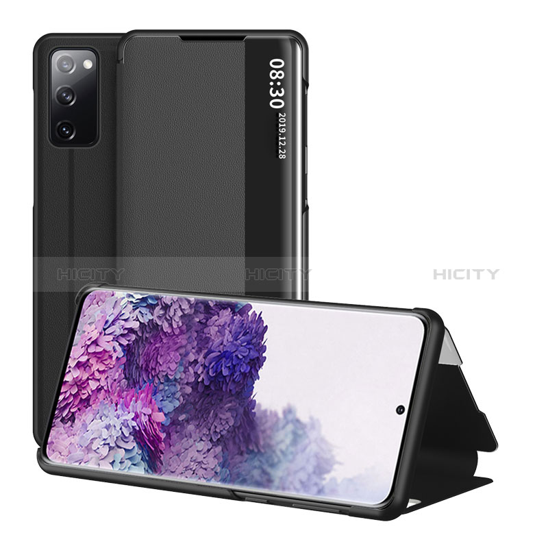 Coque Portefeuille Livre Cuir Etui Clapet ZL2 pour Samsung Galaxy S20 FE 5G Noir Plus
